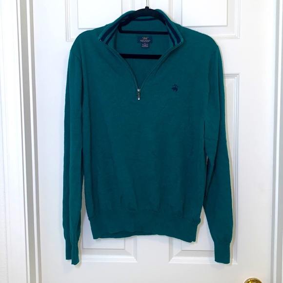 Brooks Brothers Italian Merino Half-Zip Sweater - Picture 1 of 8